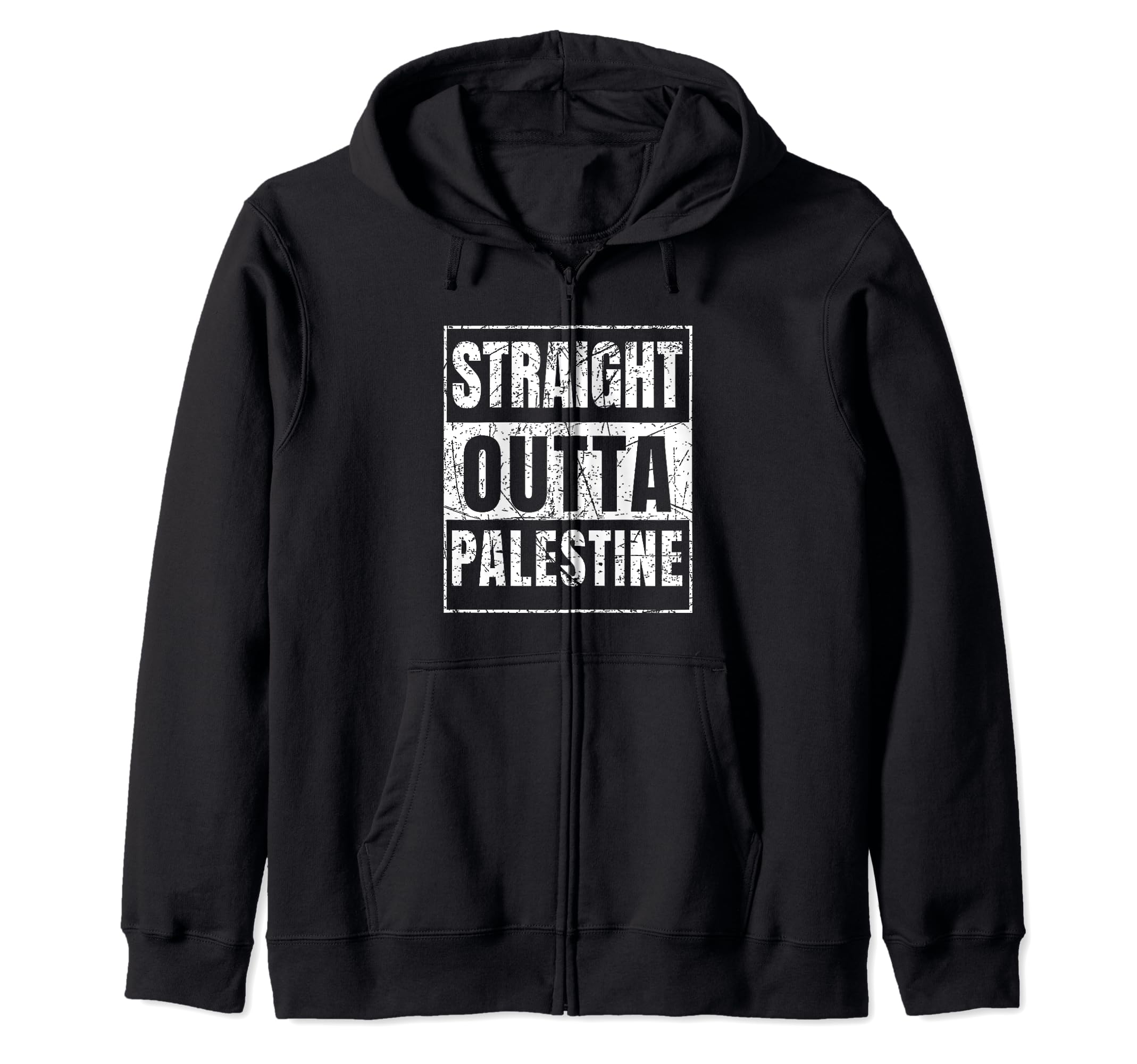 Straight Outta Palestine City TexasStraight Outta Palestine Zip Hoodie