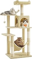 Vista 20 de Feandrea - Árbol para gatos de varios niveles para interiores, torre para gatos tipo condominio con 4 postes para rascar, 2 posaderos, hamaca y Gris