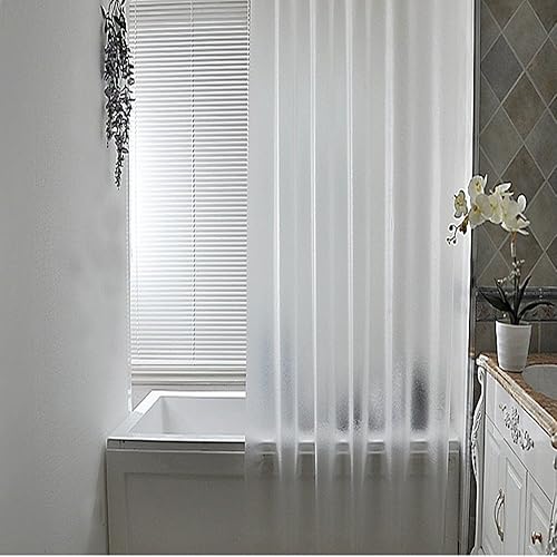 Miniatura 9 de AooHome Cortina de ducha de 36 x 72 pulgadas, cortina de ducha EVA 3D con imanes inferiores, impermeable, resistente, semitransparente