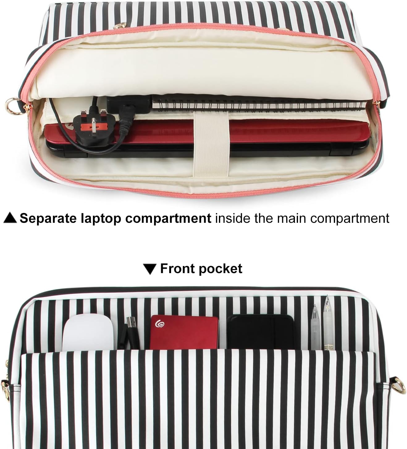 Tech Deals 🔥 Kamlui Laptop Bag 13.3 Inch - for Women Cute Carrying PU Leather Waterproof Computer Tote Briefcase Shoulder Messenger Laptop Sleeve Case for Macbook Pro Air HP Lenovo Dell