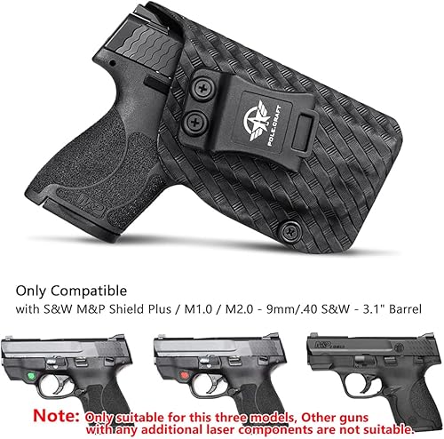 Miniatura 2 de POLE.CRAFT IWB - Funda Kydex para Smith & Wesson M&P Shield M2.0 0.354 in.40 S&W de 3.1 pulgadas con funda de pistola láser Crimson Trace integrada,