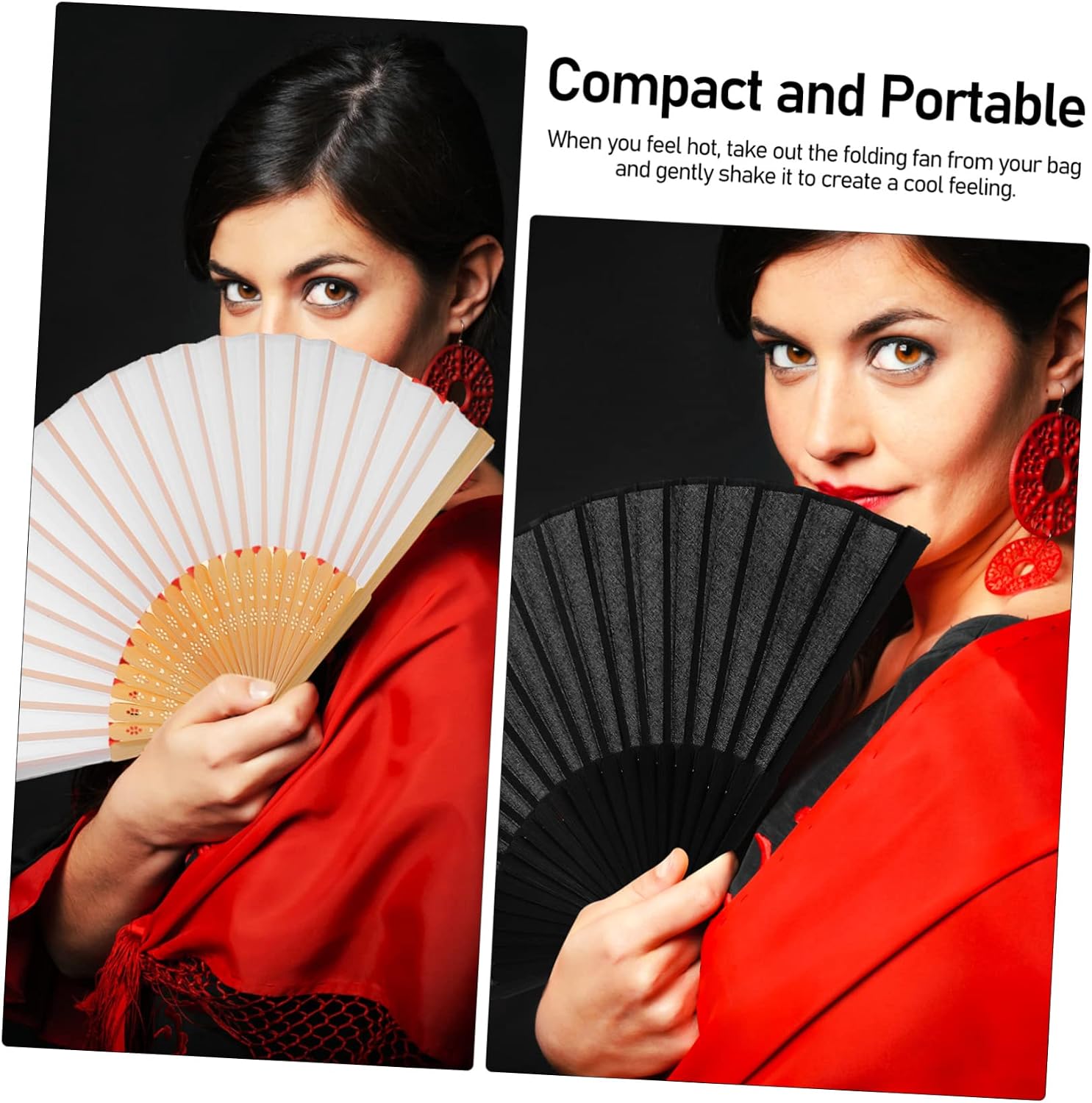 Ancient Fan Foldable Handheld Fan Portable Fans Style Hand Fan Women Folding Fans Hand Held Fans Fabric