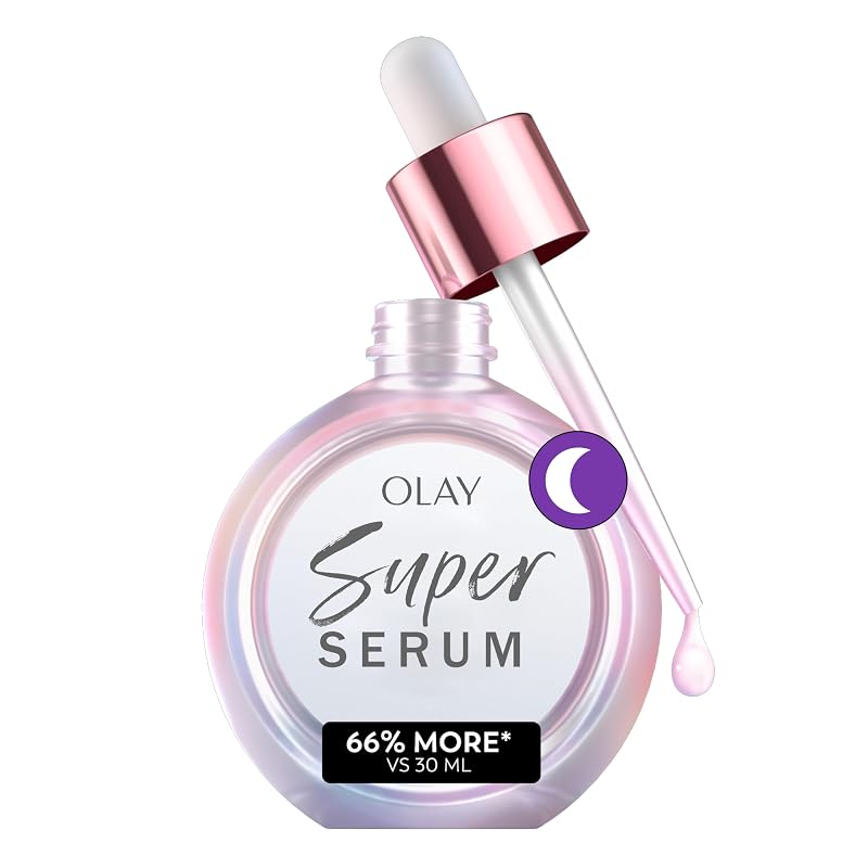 Sérum noturno Olay Super Serum Night Repair sem fragrância com niacinamida, peptídeo, ácido salicílico, ácido lático e glicerina – 50 mL