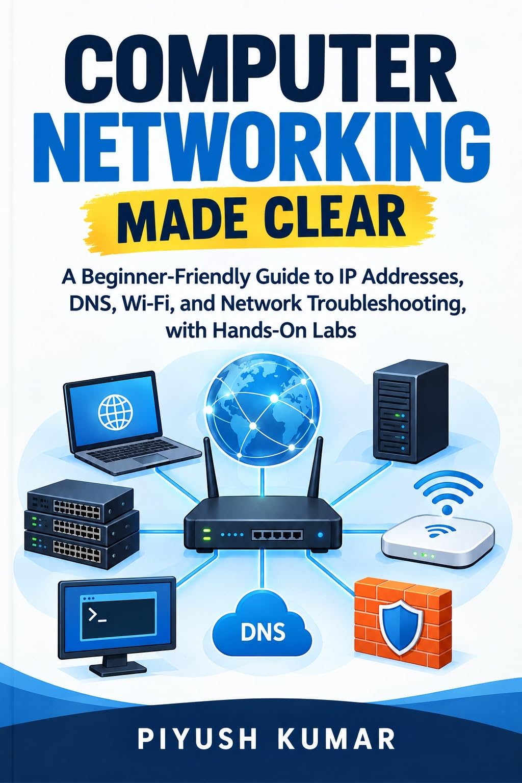 Computer Networking Made Clear: A Beginner-Friendly Guide to IP Addresses, DNS, Wi-Fi, and Network Troubleshooting, with Hands-On Labs