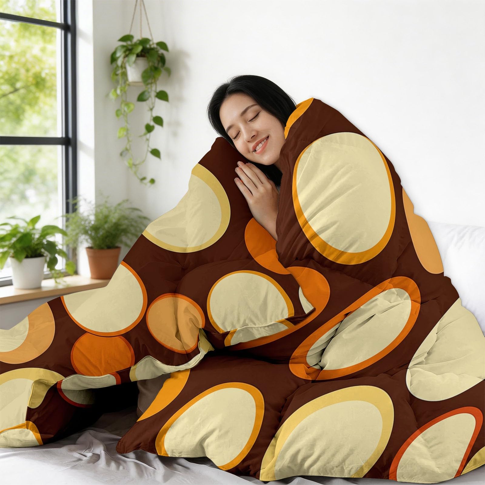 CozyRest Edredon Relleno nordico Cama Infantil Algodón - Burbujas Vintage Arte Pop Cama 90 - Bebe rellena Juego de Manta 150x200 cm con Almohada 50 x 75 cm por niños e niñas