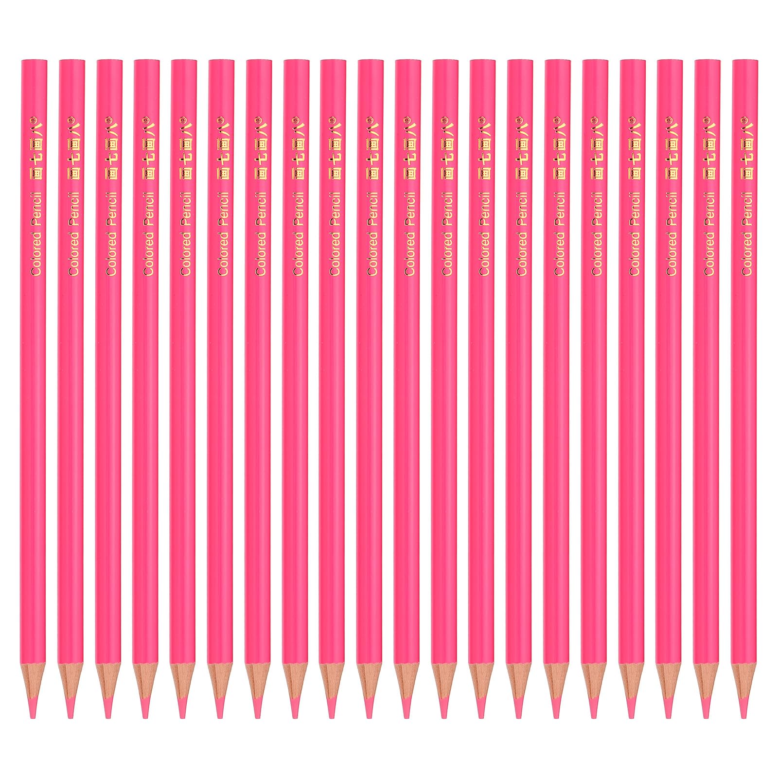 PATIKIL Pink Colored Pencils Set,20 Pcs Oil Color Pencils Wooden Coloring Drawing Pencil for Artists Art Painting