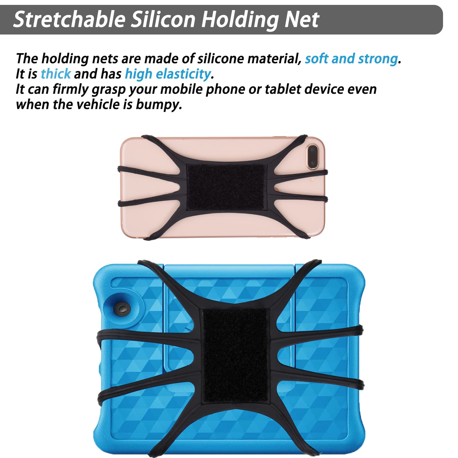 Hikig Soporte para Tableta para automóvil, Soporte para reposacabezas para tabletas para Todas Las tabletas de 7 a 12.9 Pulgadas, teléfonos móviles compatibles con iPad, iPhone, Switch y más