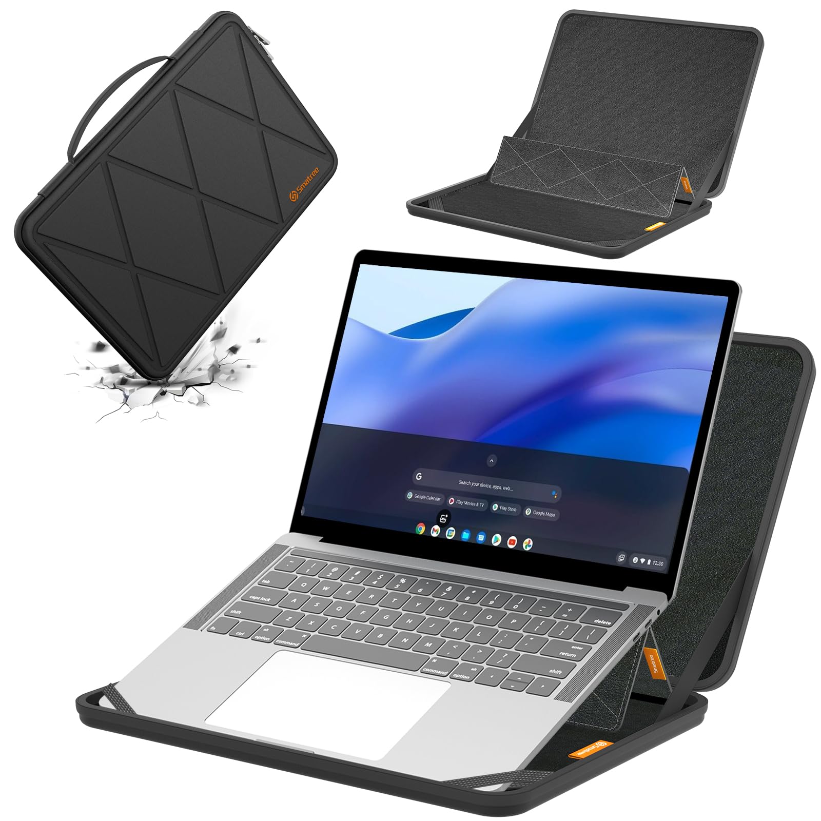 Smatree MS63 Custodia protettiva rigida in EVA con stand compatibile per 14 pollici Lenovo Yoga Slim 7 Gen 8, Lenovo 14e Chromebook Gen 2/YogaPro 7i, per Acer Chromebook Vero 514/Chromebook Spin 514