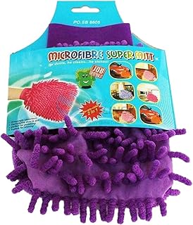 Super Mitt Microfibre Car Washing Home Cleaning Glove Mitt Cloth Duster Towel (multicolor)