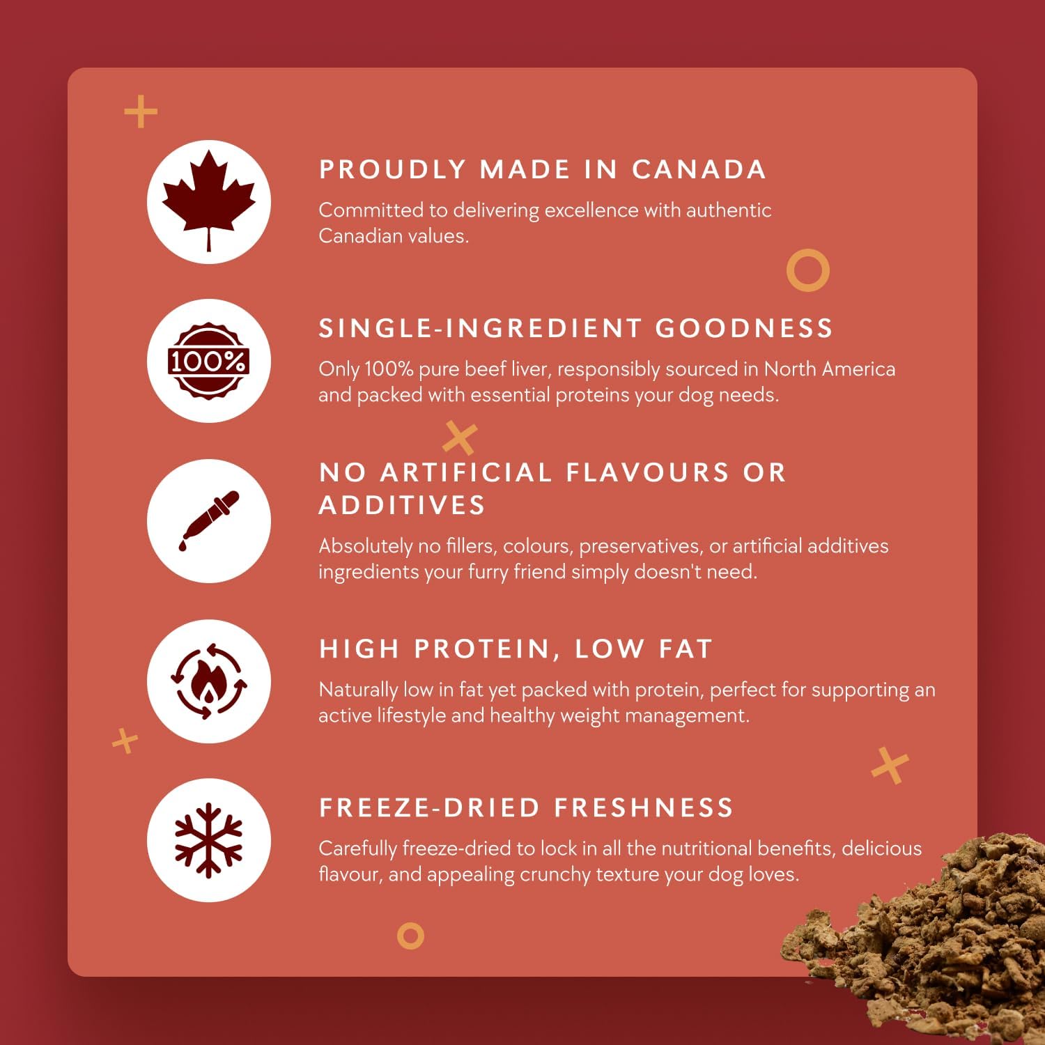 Benny Bullys LiverMix Crumbs & Powder 1Lb - Freeze Dried Beef Liver Dog Treats, High Protein, Low Fat, Nutrient Rich, Healthy Snack for Dogs, All Natural Ingredients - (454g)