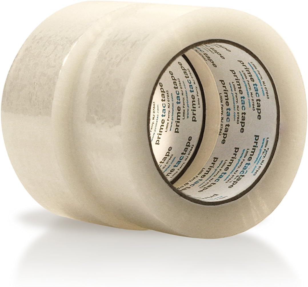 405 3x110 CL Clear Acrylic Carton Sealing Tape, 1.88 mil Thickness, 100 m Length, 72 mm Width (Pack of 24 Rolls)