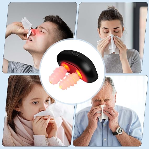Colexy Respi Relief Red Light Nasal Therapy, Portable Respiratory Red Light, Infrared Rhinitis Device, Intelligent Infrared Nose Recovery Device for Allergic Chronic Rhinitis