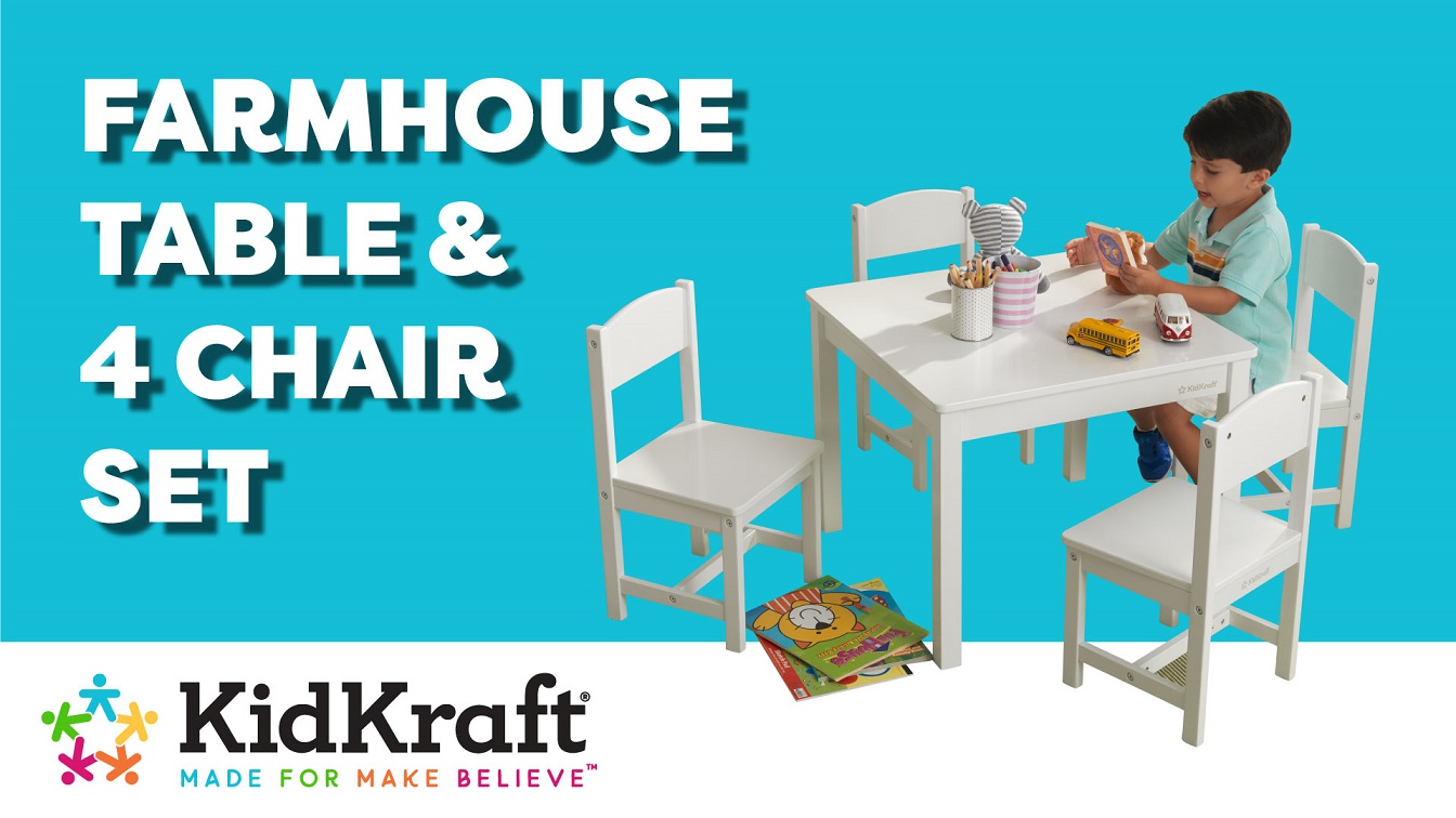 Espresso Kidkraft Farmhouse Table And Chair Set KidKraft Farmhouse
