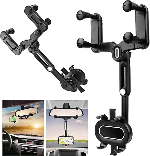 Renimove Support Telephone Voiture Ventouse Forte Pour Tableau De Bord Et Pare-Brise Universel Adapte Aux Smartphones Jusqu'a 7,5" Rotation A 360° Installation