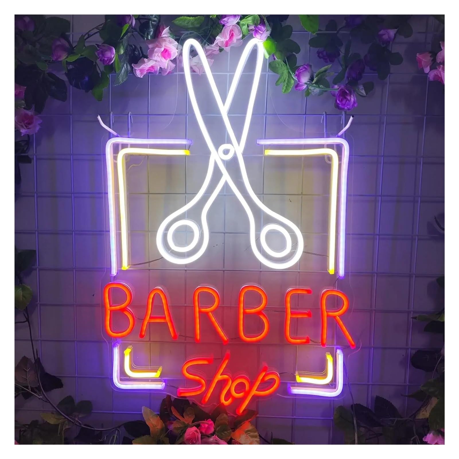 SHOUXI Sign Lamp Hair Salon Neon Sign, USB Powered for Wall Haircut for Barber Shop Beauty Salon Commercial Decoration 42cmх28cm