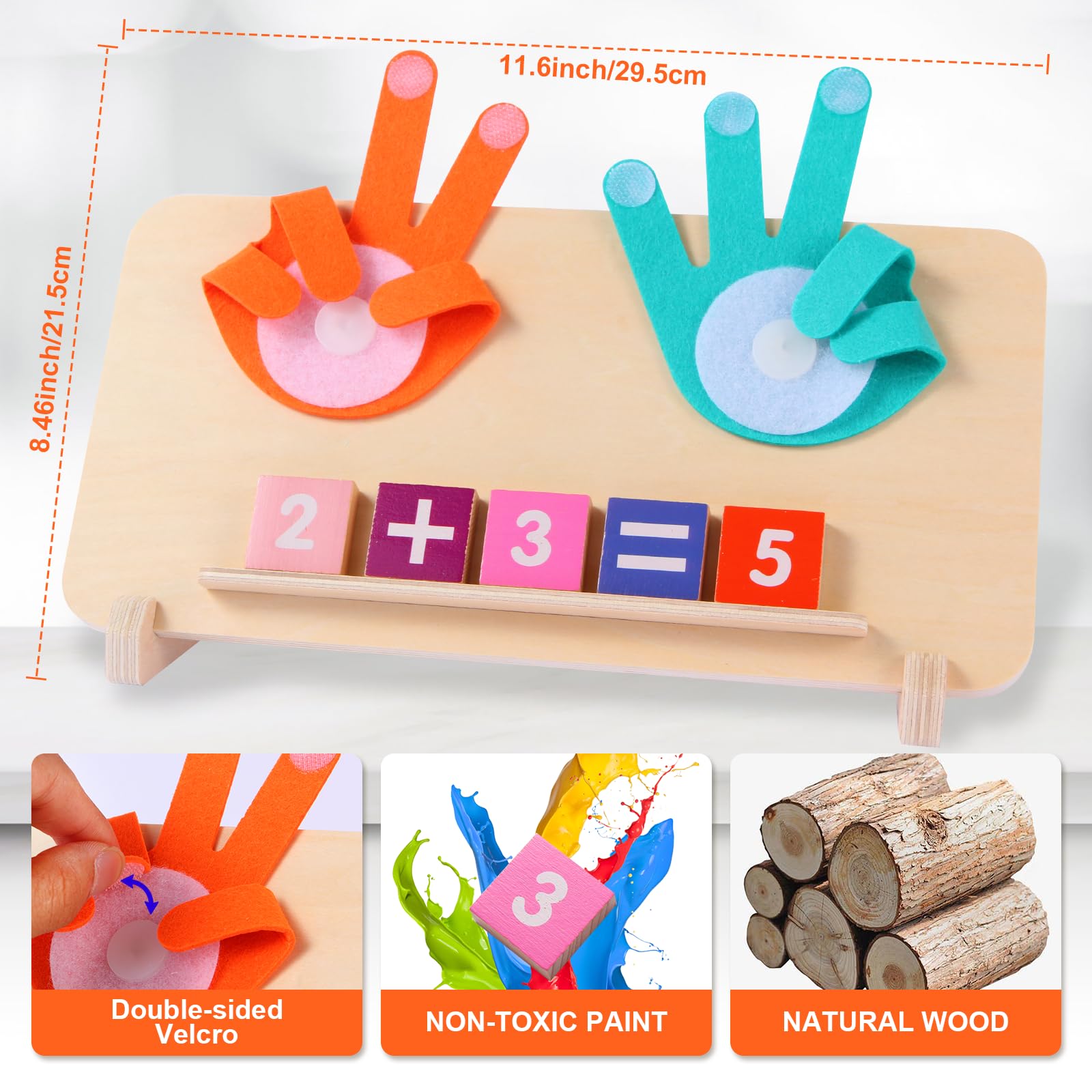 Juguetes Montessori para niños de 3 a 5 años, manipuladores educativos de matemáticas, juguetes de aprendizaje para niños pequeños de 3 a 5 años, bloques de conteo de números para niños, suministros 3
