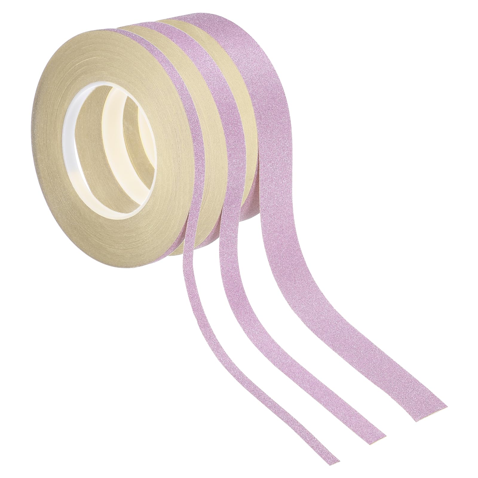 sourcing map 3 Roll Glitters Washi Tape, 0.2/0.4/0.6 Inch (W) x 55 Yards (L) Sparkling Decorative Washi Tape Self Adhesive for DIY Crafts, Gift Wrapping, Scrapbook, Party Decorations, Pink