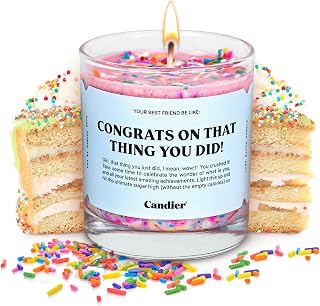 Candier - Congrats on That Thing You Did Candle, Scented Phthalate-Free Soy Candles with 60+ Hours Burn Time, Candles for Women & Men