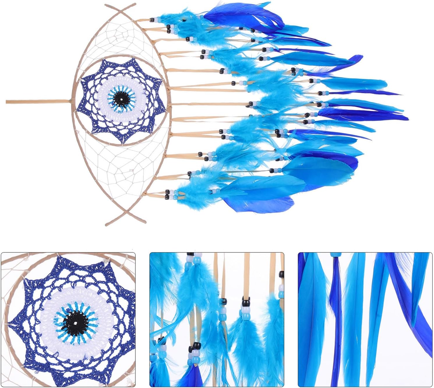 Alipis Evil Eye Dream Catcher Wall Hanging Decor for Bedroom Dreamcatcher Pendant Safe Material Home Ornament Romantic Aesthetic Decoration Gift for Family and Friends