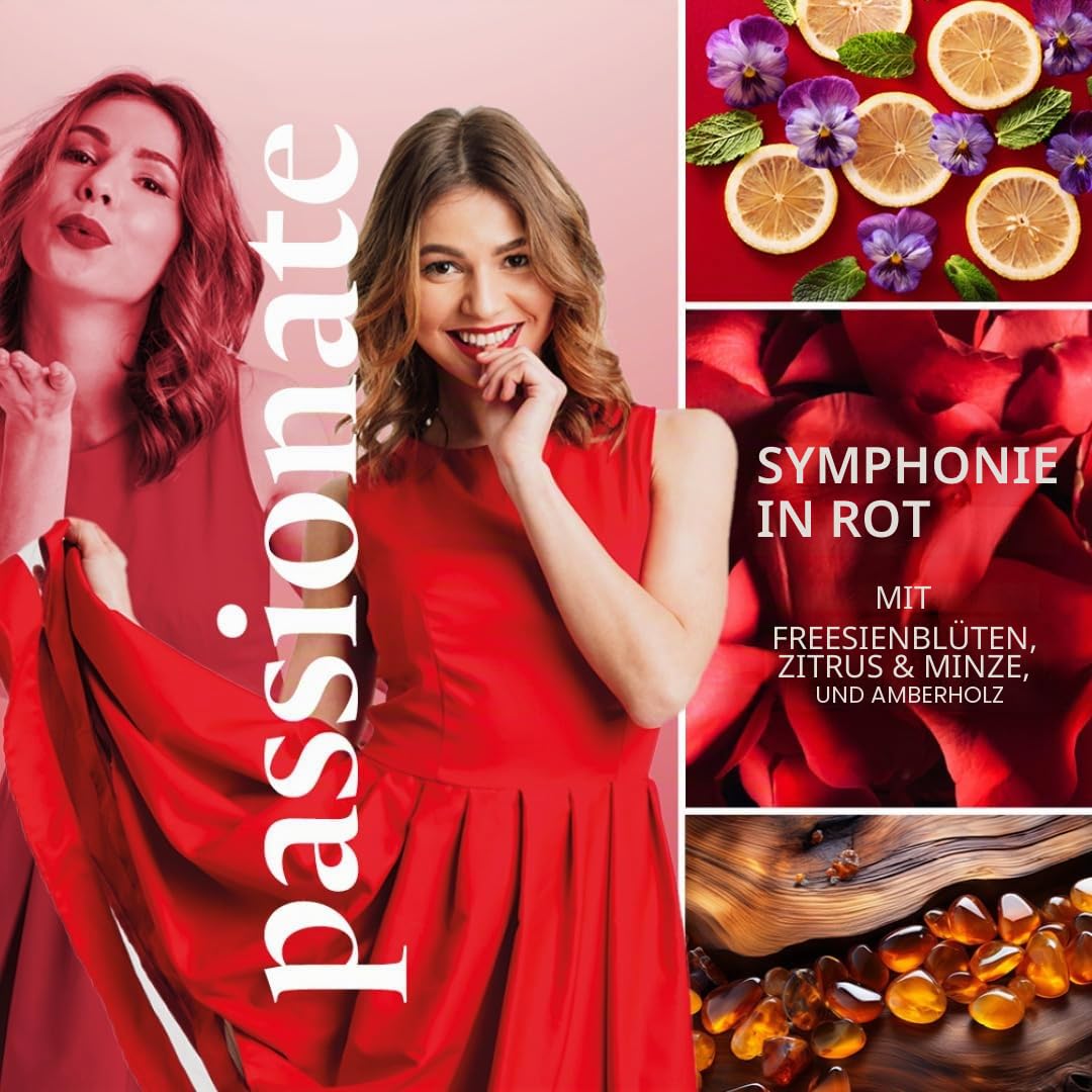 PartyLite Passionate Ombre Duftkerze im Glas, 2-Docht-Mood Collection, Meyer-Zitrone, Freesie und Zedernholzduft, 24–48 Stunden Brenndauer, romantische und luxuriöse Atmosphäre