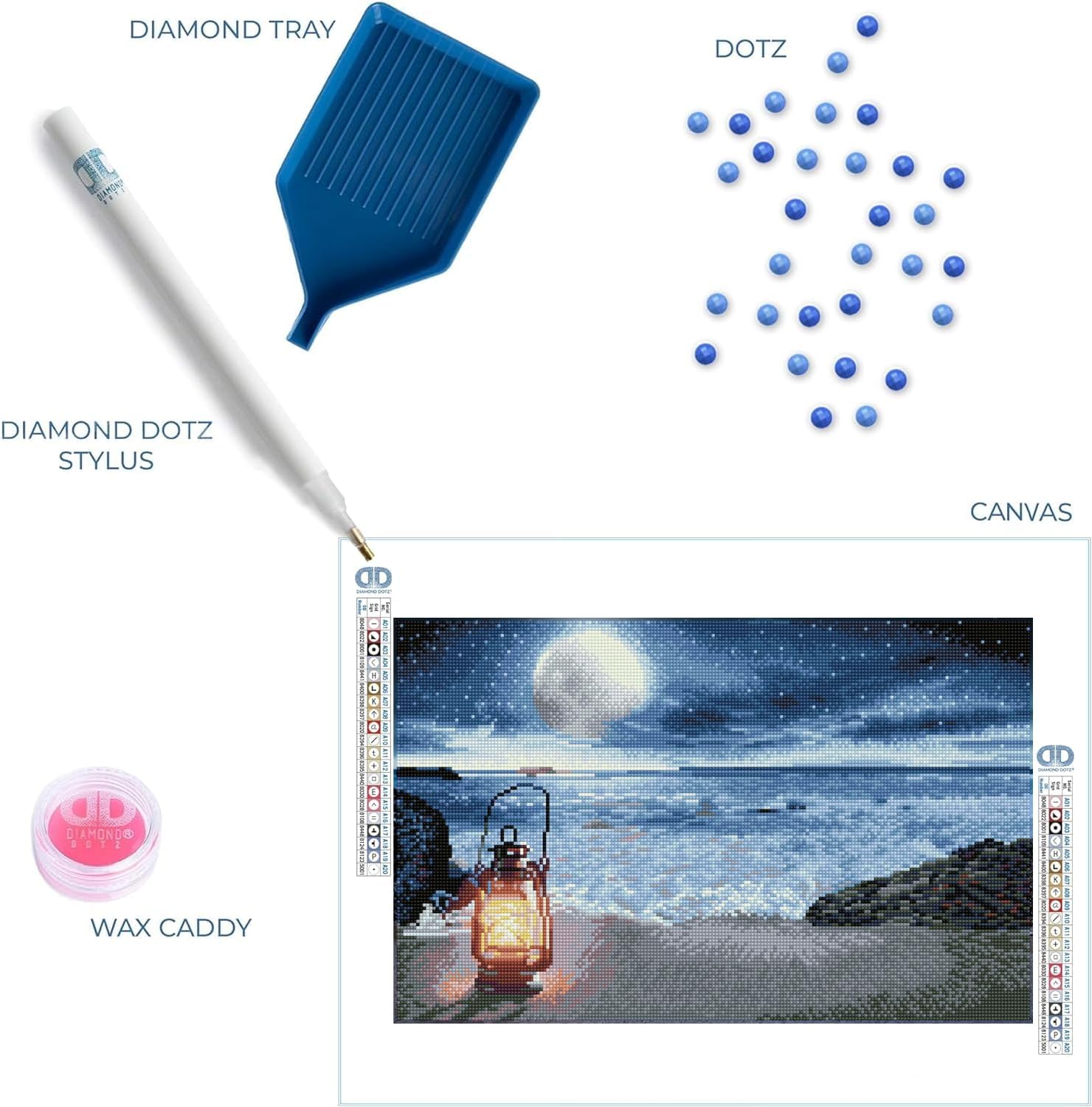 DIAMOND DOTZ Seaside Vigil Diamond Painting Kits for Adults - Diamond Art Kits a Relaxing Creative Craft Kit with Dotz Gems 13x20.5