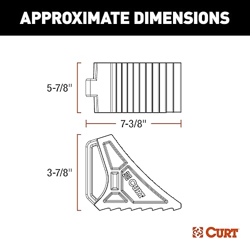 Miniatura 9 de CURT 22802 - Calcadores de rueda HD, paquete de 2 con soporte de montaje
