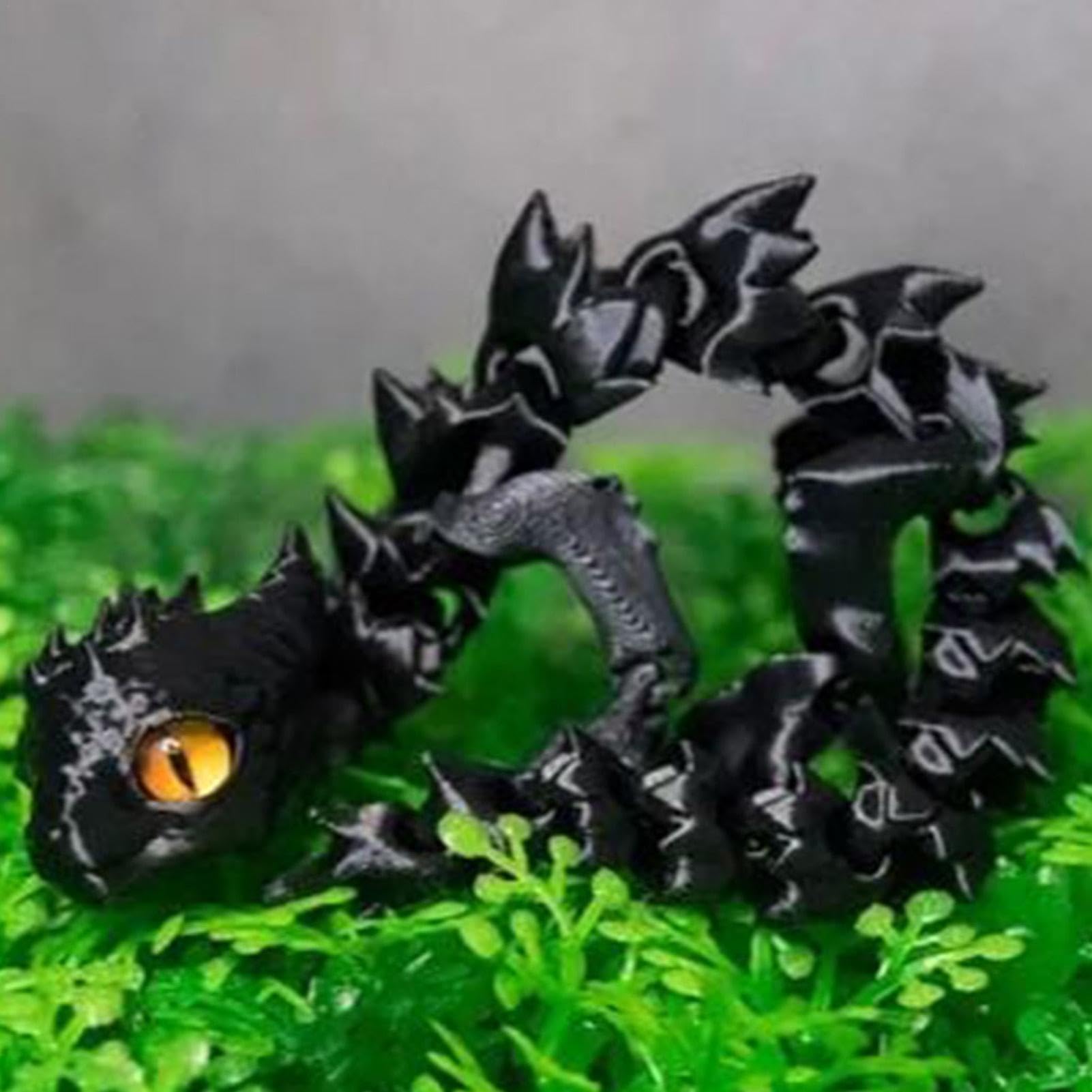 Dragon Imprimé 3D Avec Ailes Articulées - Figurine Déco 30 Cm - Pour Bureau, Étagère, Collection - 12