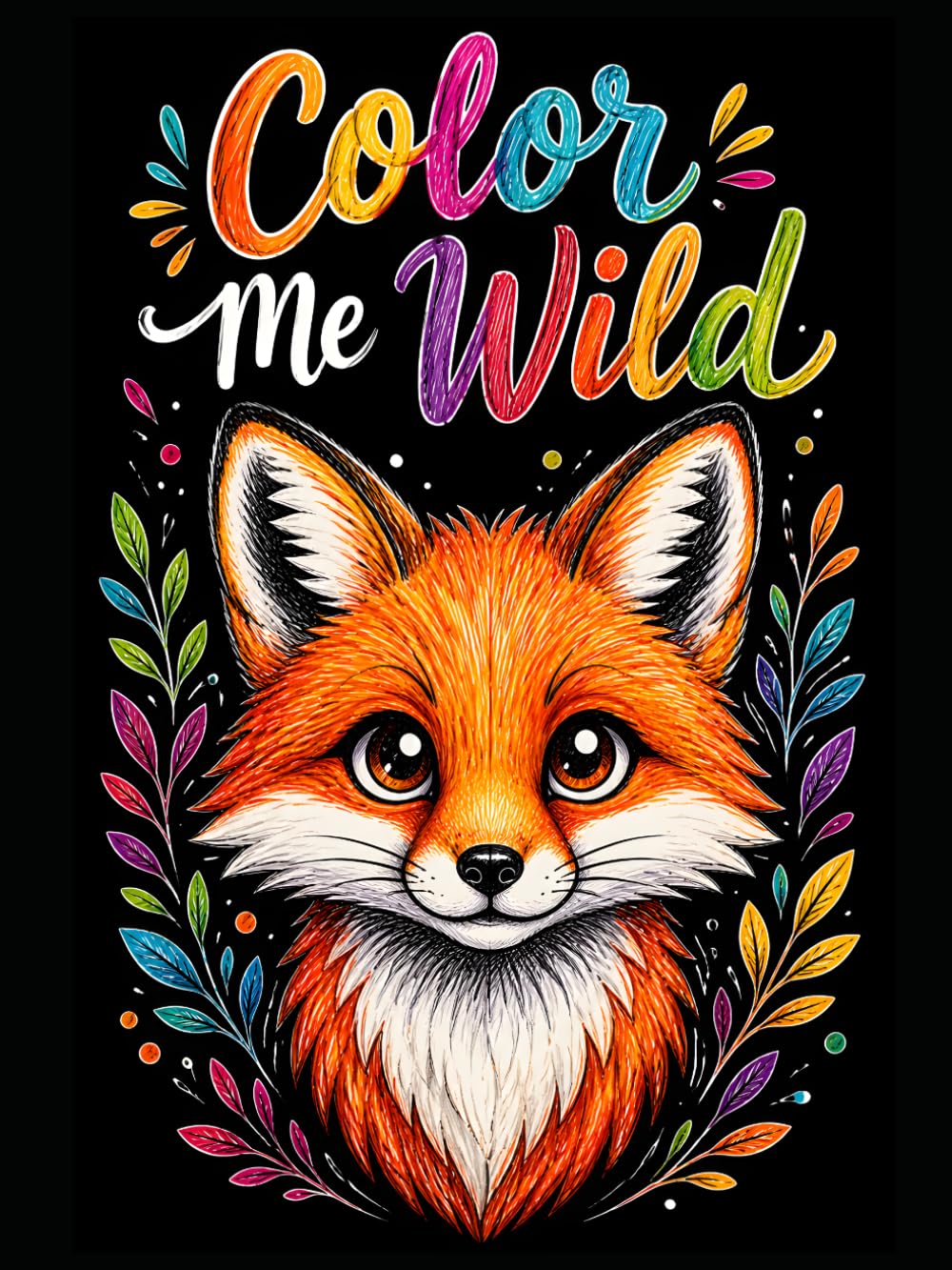 Color Me Wild: A Cute Animals Coloring Book for Kids & Adults