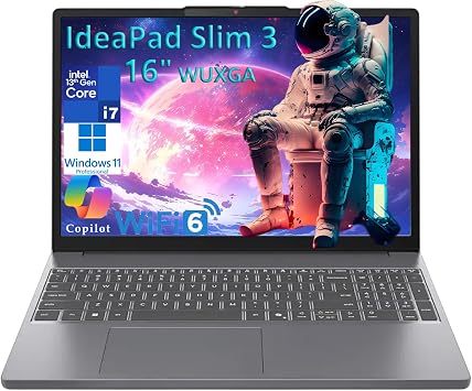 Lenovo Gaming Laptop Computer, IdeaPad Slim 3 for Home and Business, Intel 10-Core i7-13620H Beat Ultra 7 255U, 40GB DDR5 RAM, 1TB PCIe SSD, FHD+, WiFi 6, Bluetooth 5.2, Luna Grey, Windows 11 Pro