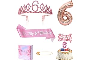 Rose Gold 6th Birthday Decorations - Girls Birthday Decorations