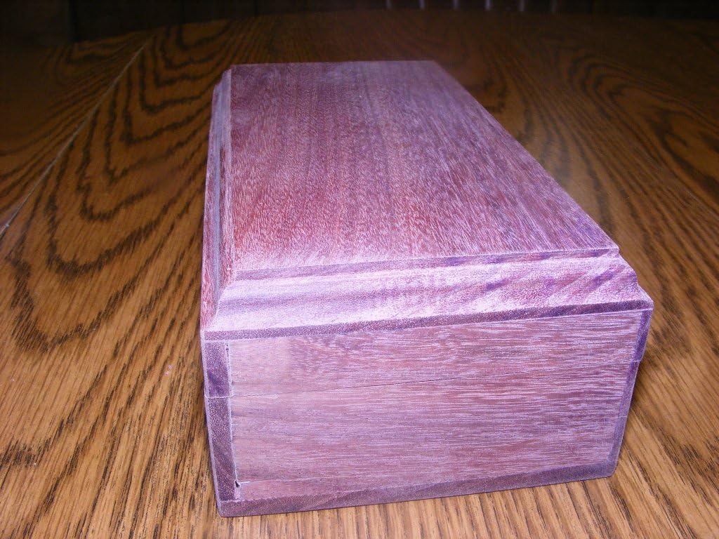 Steve's Gift Shoppe Purple Heart Jewelry Box 8 x 5 x 3.5 (L x W x H) Keepsakes Memories and Treasure Box Storage Box