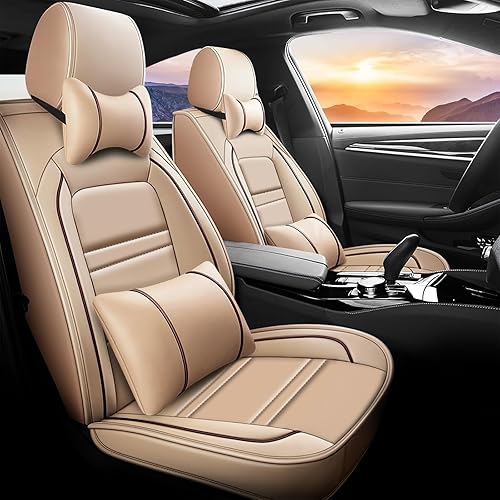 Miniatura 1 de Fundas de asiento de automóvil para Ford Escape 2001-2023, 5 fundas de cuero para asientos, fundas de asiento delantero y trasero, resistentes al