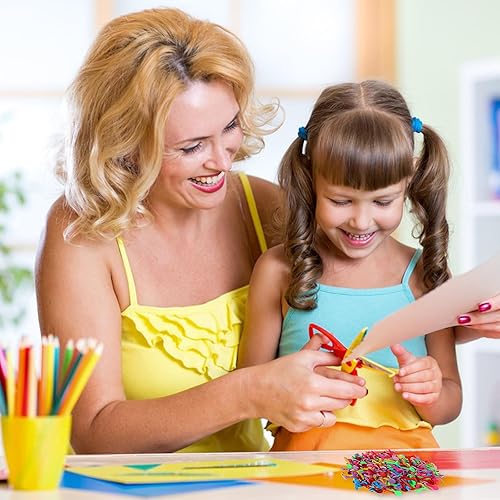 Miniatura 3 de Giantree Paquete de 200 mini broches de papel, clips de cabeza redonda de metal, uñas de esquina de doble pie para álbumes de recortes, clips de