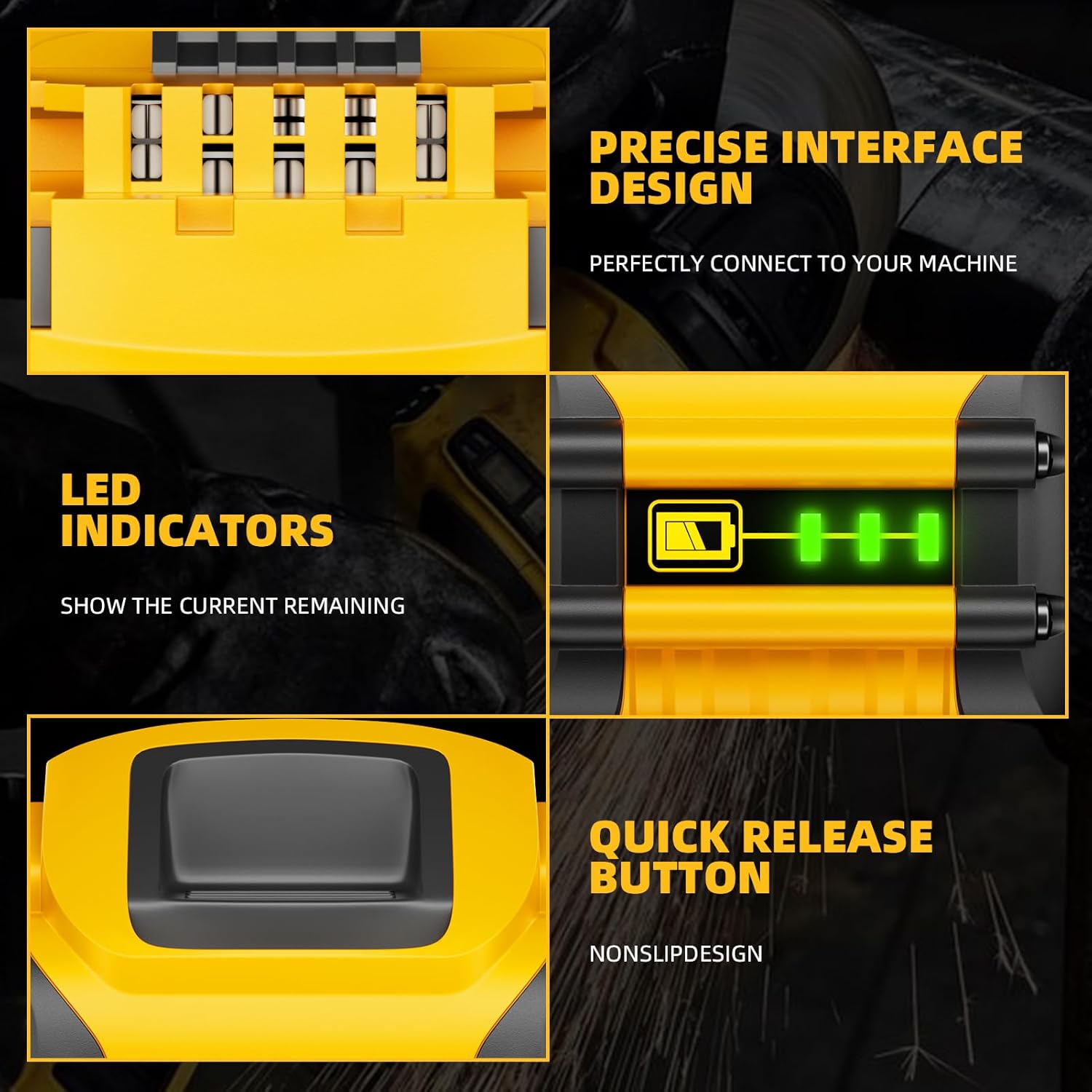 9000mAh/9.0Ah 20V/60V MAX Replacement for DeWalt DCB606 DCB609 DCB612 Batteries Compatible with DeWalt 20V/60V Variable Voltage Battery, Chargers and Power Tools 4Pack