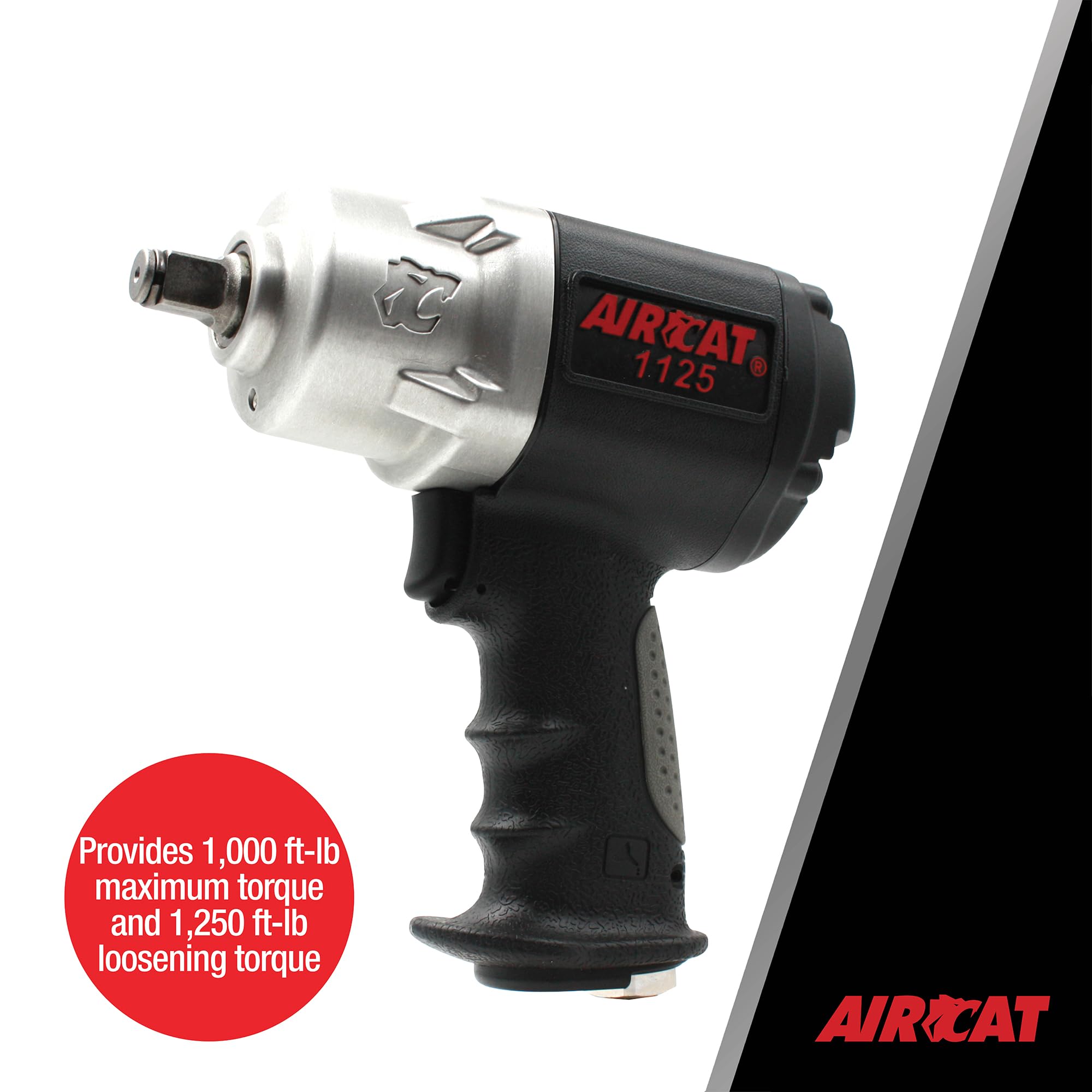 AIRCAT 1125 1/2-Inch Composite Impact Wrench, Heavy-Duty Pneumatic Tool for Versatile Application, Composite Housing - Image 4
