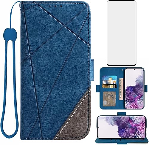 Asuwish Galaxy S20 PlusGalaxy S20+ 5G Funda de piel con ranuras para tarjetas de crédito, función atril, funda protectora de TPU a prueba de golpes