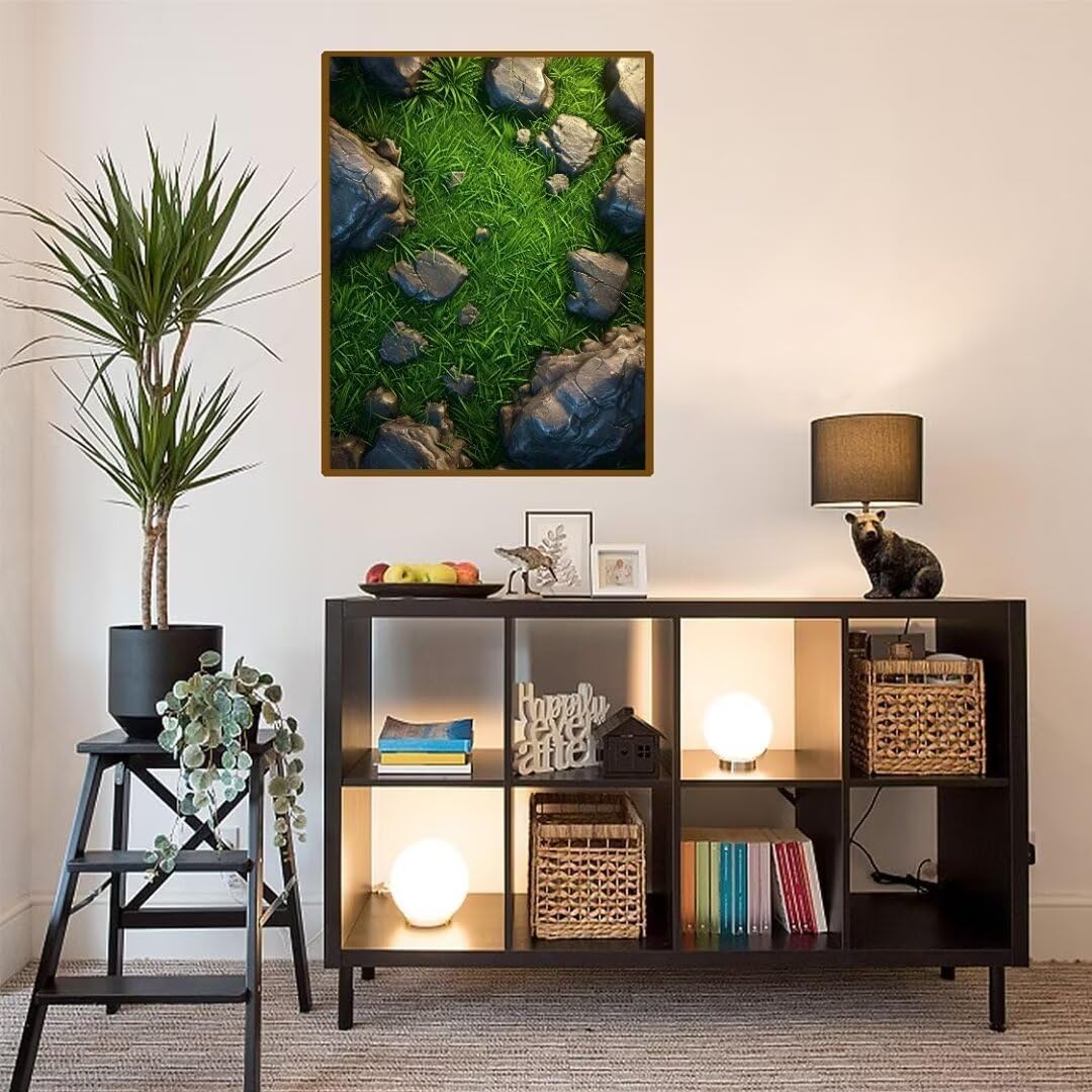 Diamond Painting Césped de arte Pintura Diamante Adultos, Diamond Painting Niños, Cuadros de Diamantes Kit Manualidades Adultos, para Navidad Decoración de La Pared Del Hogar Regalos 70x100cm t-5102