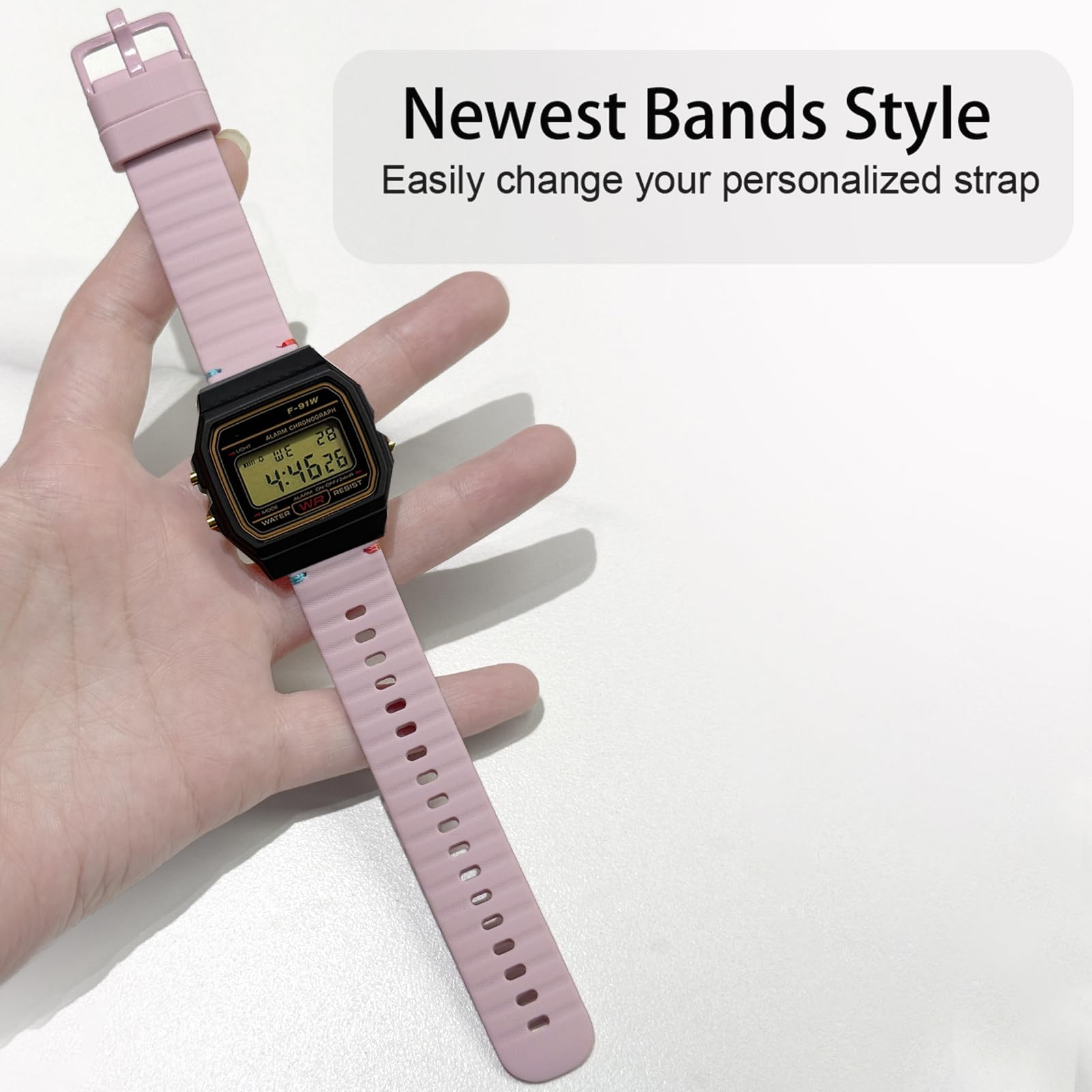 Lamshaw Compatible with Huawei Watch Fit 4 Pro Bands, New Silicone Woven Line Adjustable Replacement Strap Compatible with Huawei Watch Fit 4 Pro, Fit 4, Fit 3 (Pink)