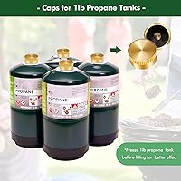 Vista 5 de Adaptador de recarga de propano para tanques de 1 libra, adaptador de recarga de propano para cilindro de propano recargable de 1 libra, convertidor