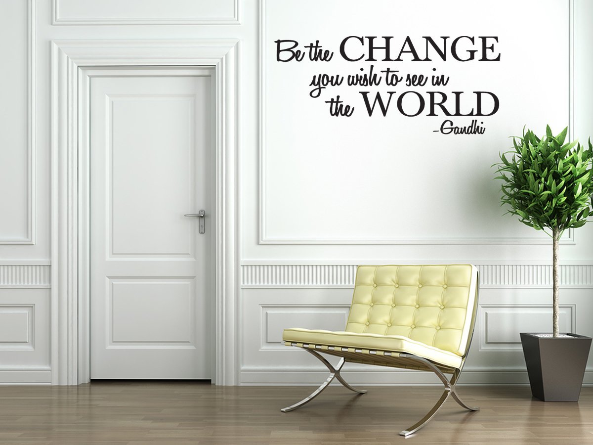 Gypsy Rose Gandhi Quote Bumper Sticker - Be The Change You Wish To See In The World (11.5 X 3 Inches)