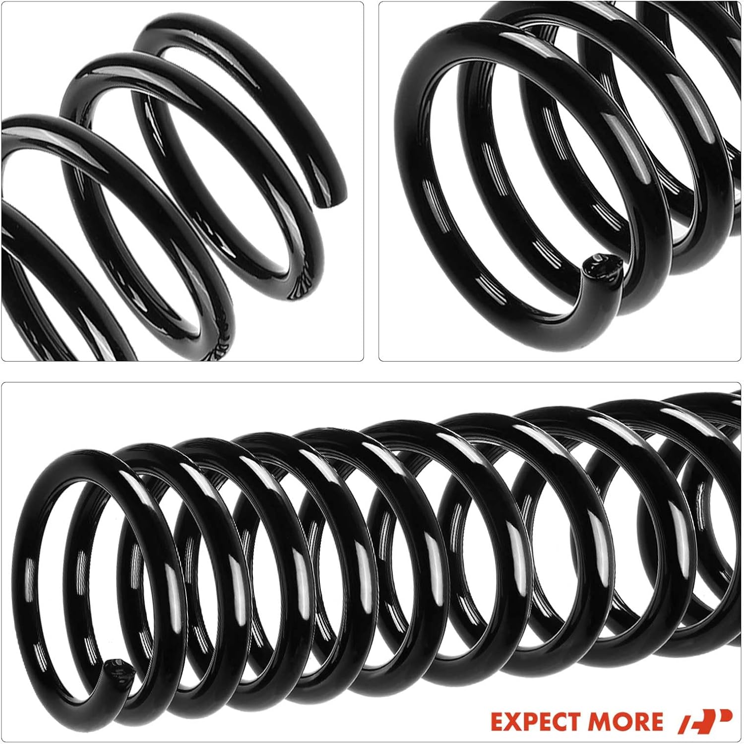 A-Premium 2Pcs Rear Suspension Coil Spring Set Compatible with Ford Focus 2000 2001 2002 2003 2004 2.0L 2.3L, Wagon, Driver and Passenger Side, Variable Rate Spring