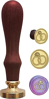 Curated Cart Wax Seal Stamp Kit β 1 Ring Brass Head with Wooden Handle | Vintage Gift Box Packaging | Ideal for Cards, Envelopes, Letters, Invitations