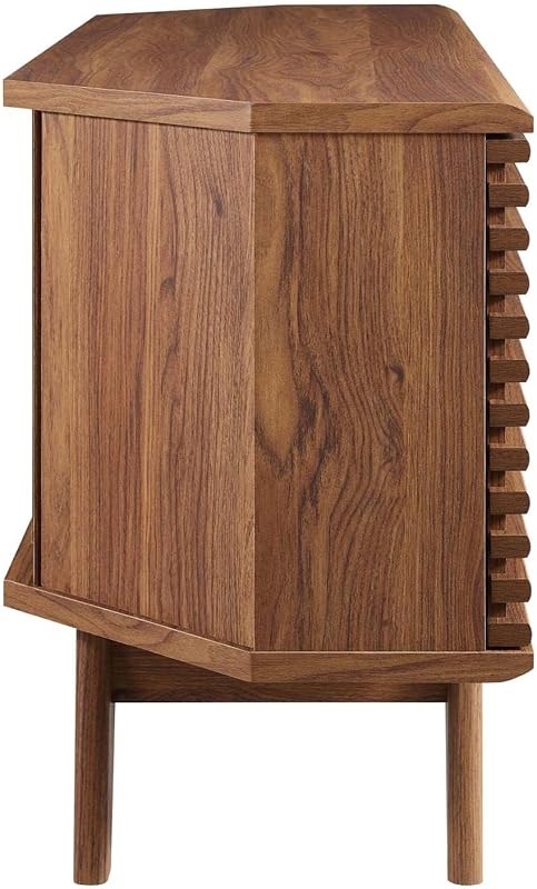 Modway Render Mid-Century Modern Low Profile Corner Media TV Stand in Wal, 15 x 46 x 23 image 6