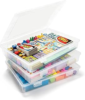 Board Game Storage, 3 Pack Stackable Board Game Storage Containers with ...