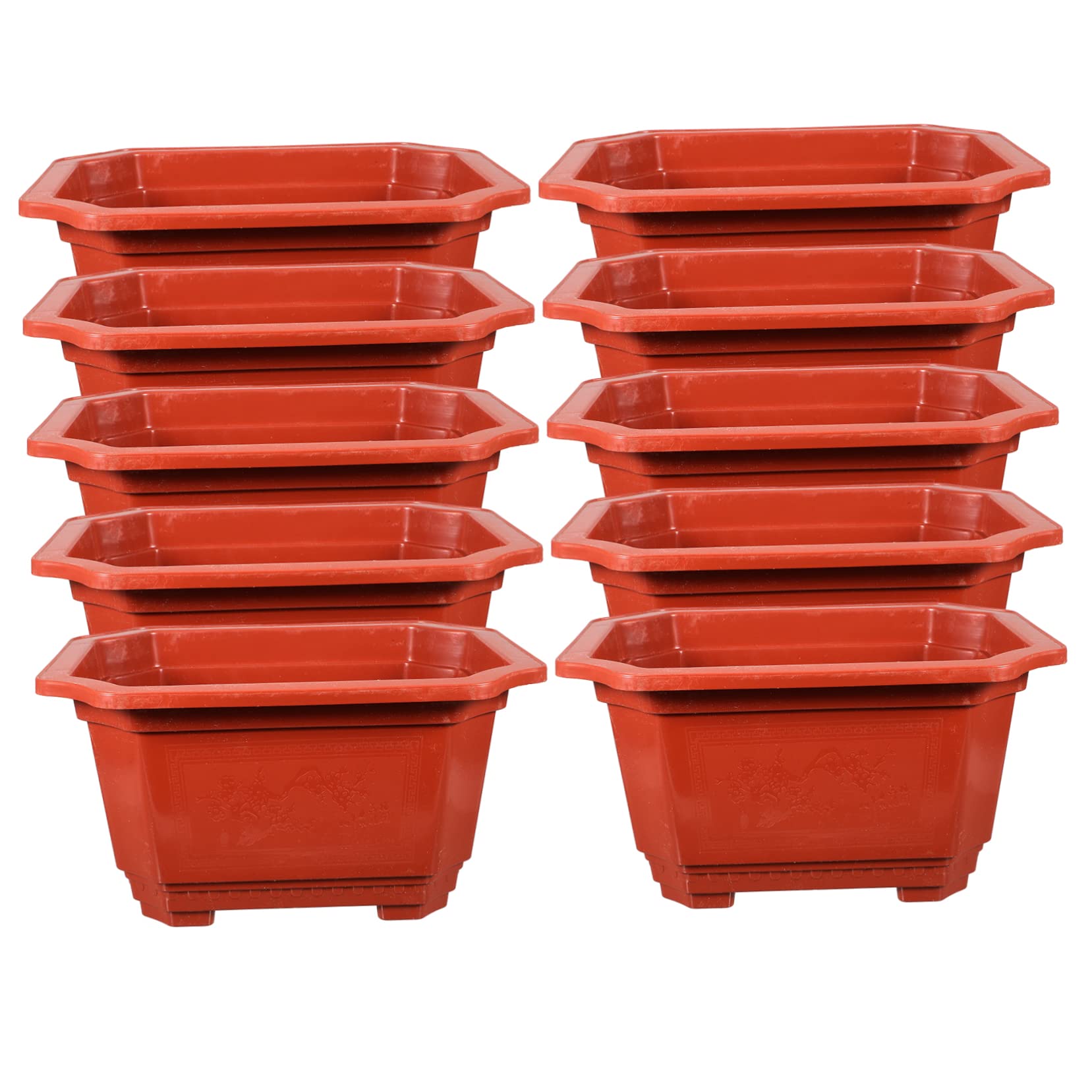Yardenfun 10 Piezas Maceta Macetero De Bonsái Ovalado con Orificio De Drenaje Planta Bonsái Olla Grande Macetero Bonsai Grande Contenedor De Bonsai De Jardinería Árbol Bonsai El Plastico