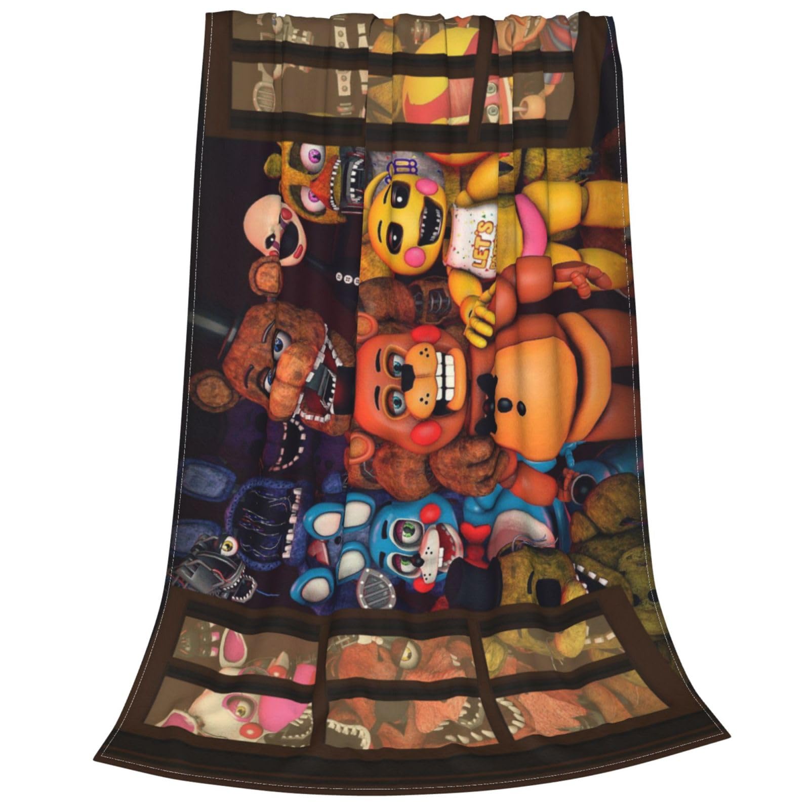 Ultra-Soft Blanket Game Blankets Horror Nights Blanket Flannel Five Fleece Blankets Anime Throw Blanket for Bed Funny Blankets & Throws Decor for Home Couch Bed Sofa Picnic Travel 50"x40"