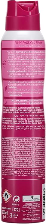 FA Deodorant 6.75oz Spray Pink Passion