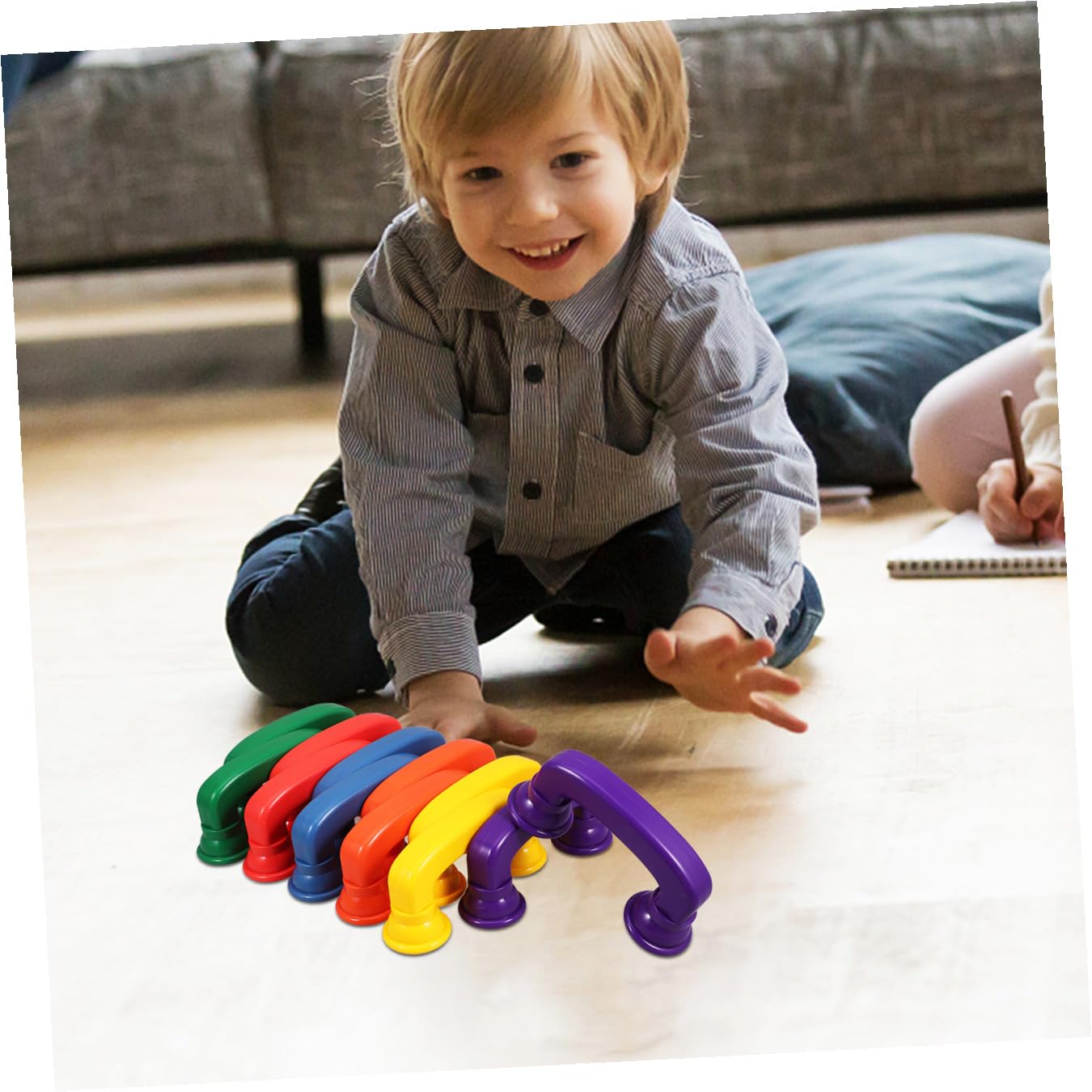 Abaodam Giocattolo Educativo Telefono Sussurrante in Plastica ABS Set da 12 Pezzi Colorati Compatto e Resistente per Sviluppo Udito e Concentrazione Piccoli per Attività Ludiche e