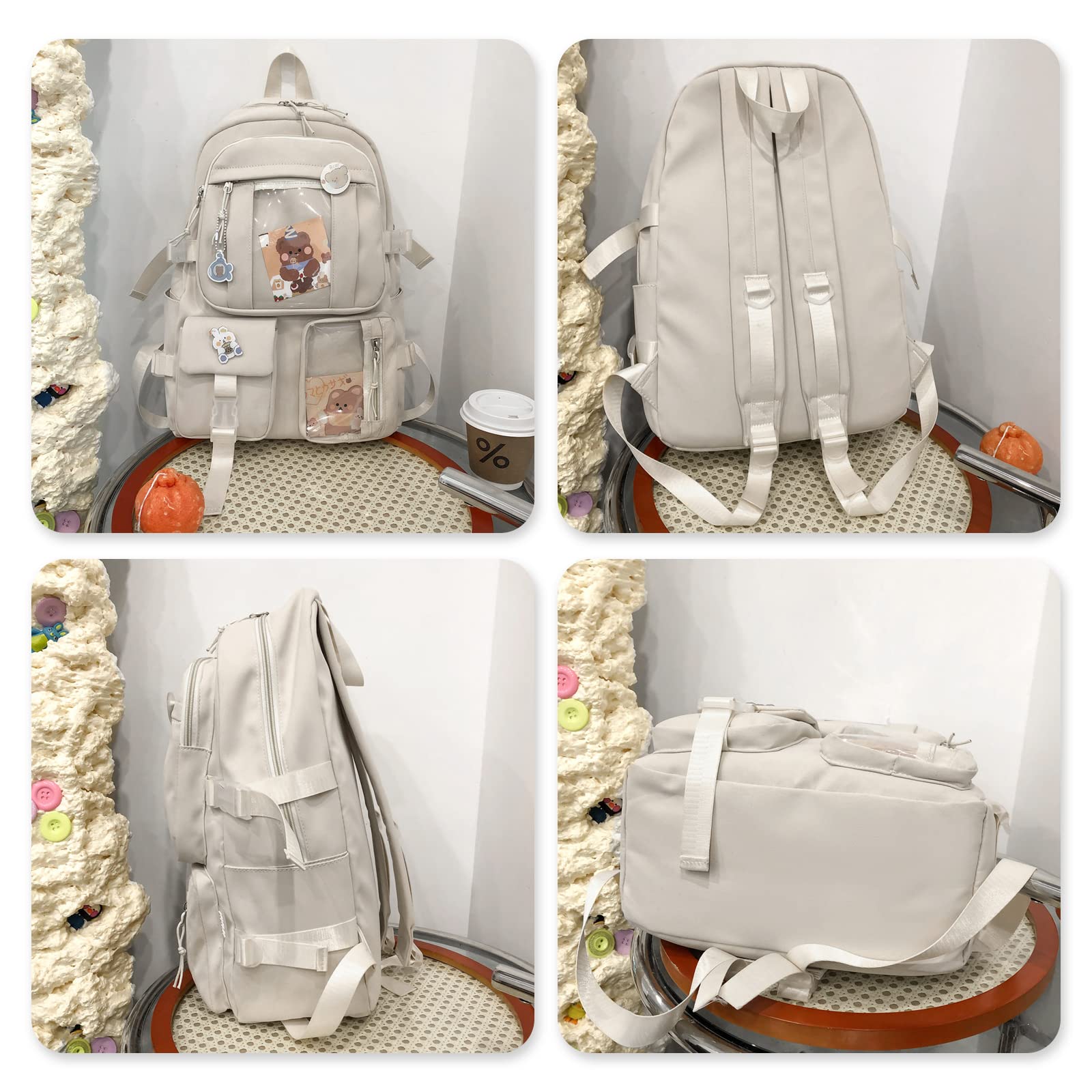 Ragazze Borsa da Scuola Carino Zaino Adolescente Zainetto Nylon Daypack Alunno Zaini per Scuola Viaggio Blu
