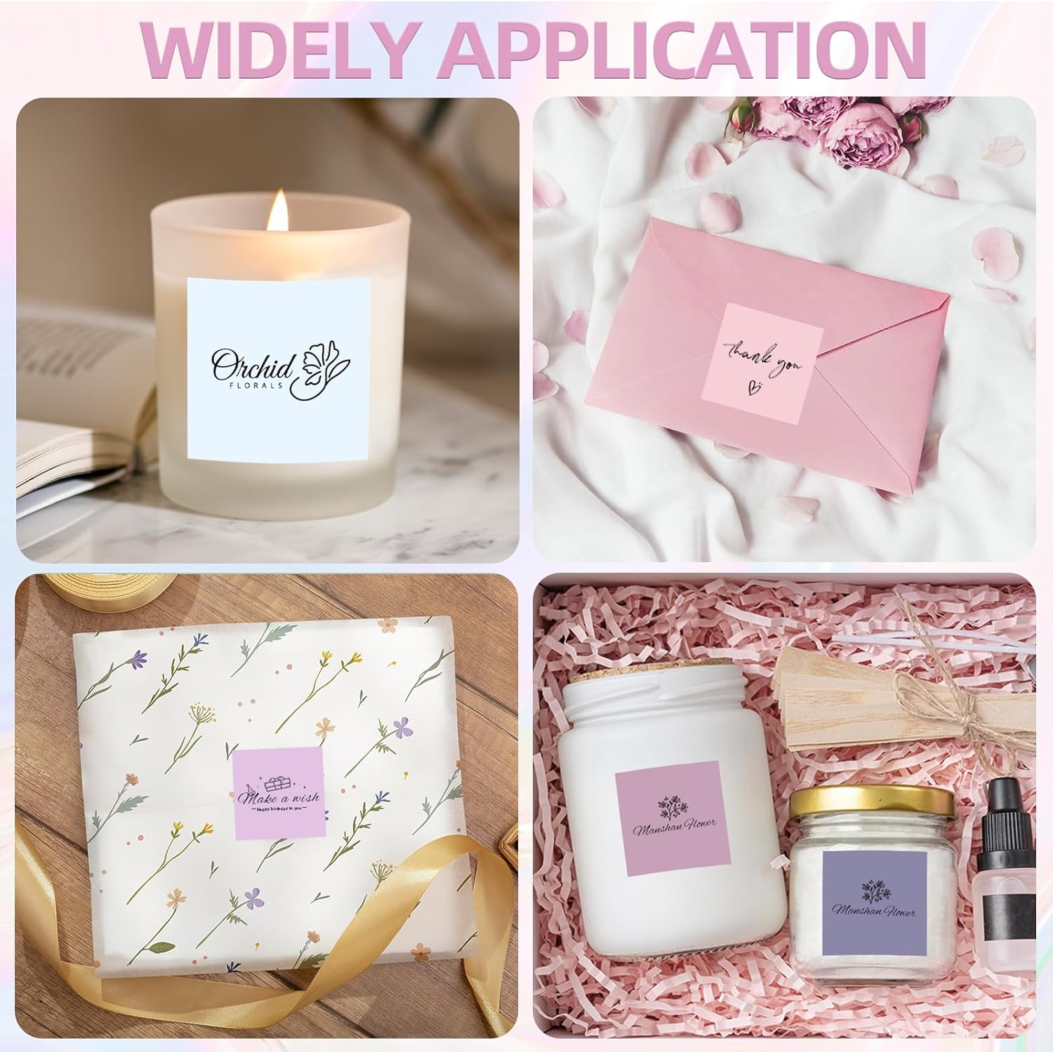 Starboling 2"x2"Square Thermal Labels,Self-Adhesive Thermal Sticker Printer Labels for Small Business,Address,Color Coding(Pink Gradient) - Image 7